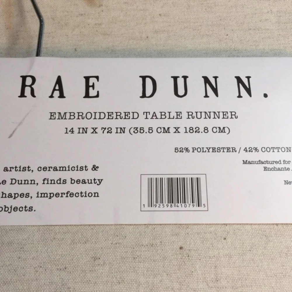 NWT Rae Dunn Table Runner - Picture 2 of 4